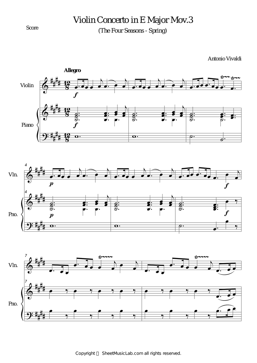 The Four Seasons - Spring 3rd Movement