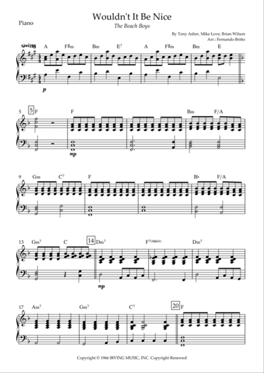 Wouldn't It Be Nice Small Ensemble scores gallery preview page 6