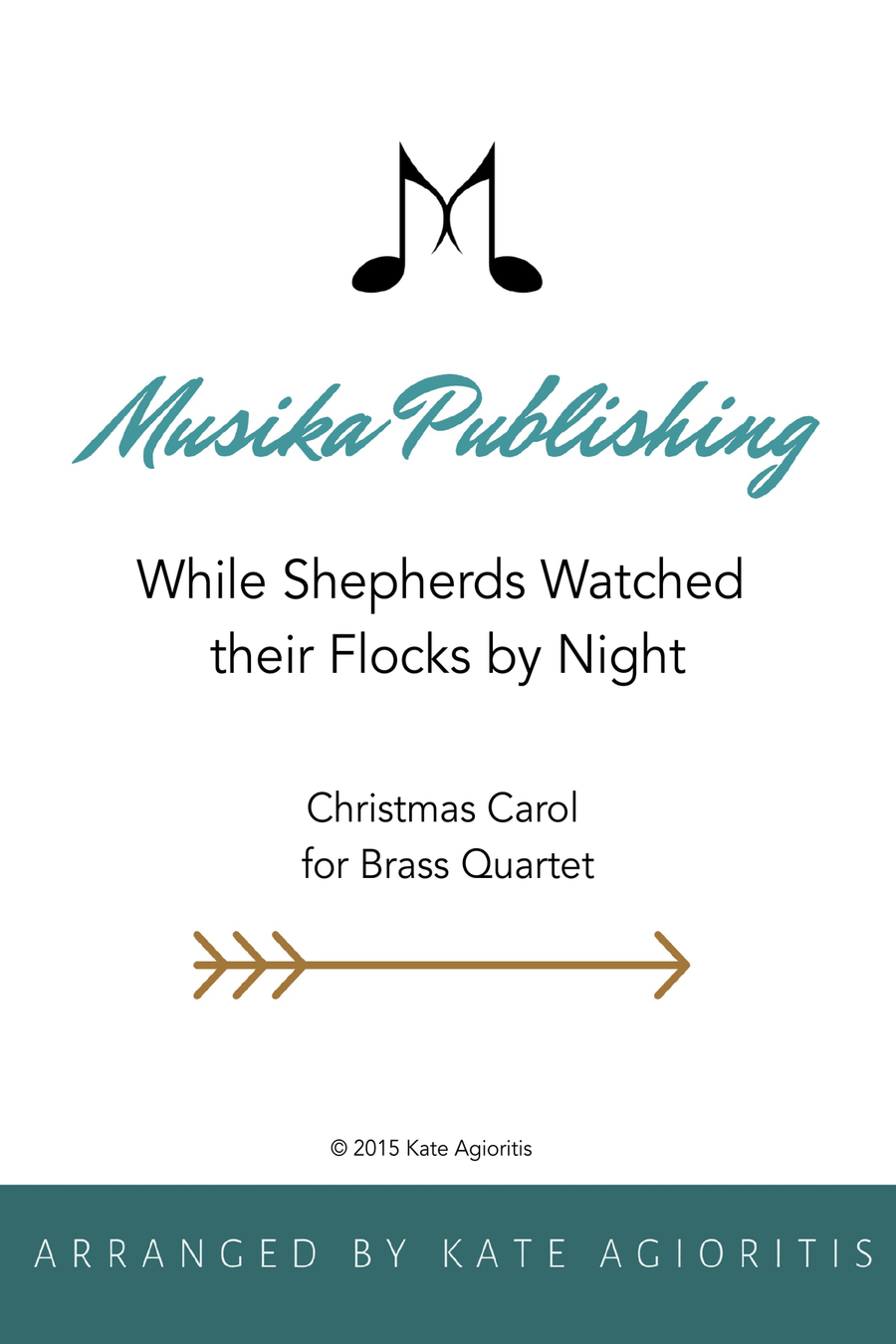 While Shepherds Watched their Flocks by Night - Brass Quartet Brass Quartet scores gallery preview page 1
