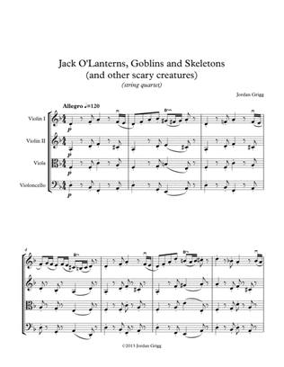 Jack O'Lanterns, Goblins and Skeletons (and other scary creatures) (string quartet)