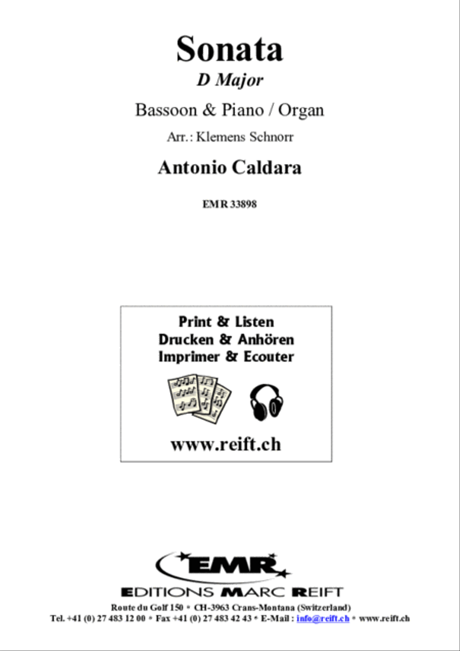 Sonata D Major Bassoon Solo scores gallery preview page 2