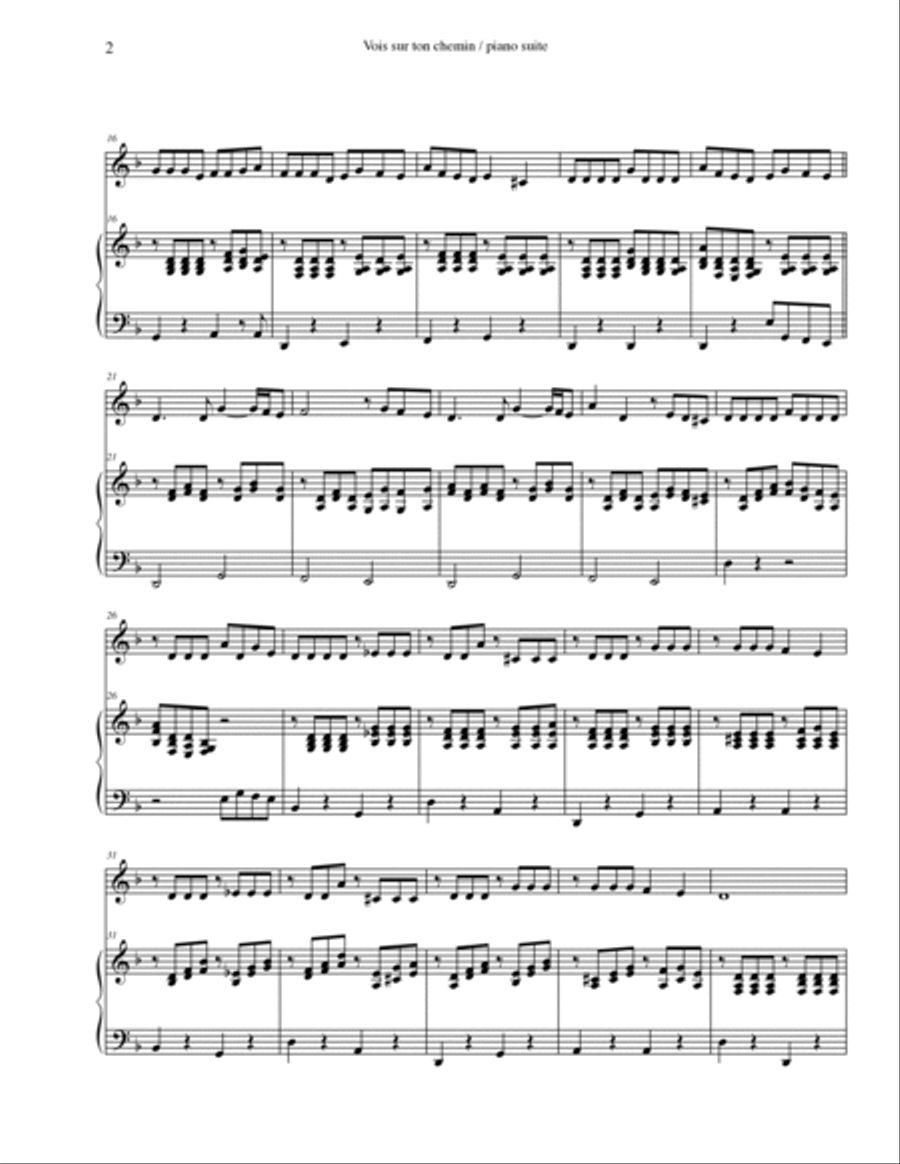 Vois Sur Ton Chemin Voice scores gallery preview page 2
