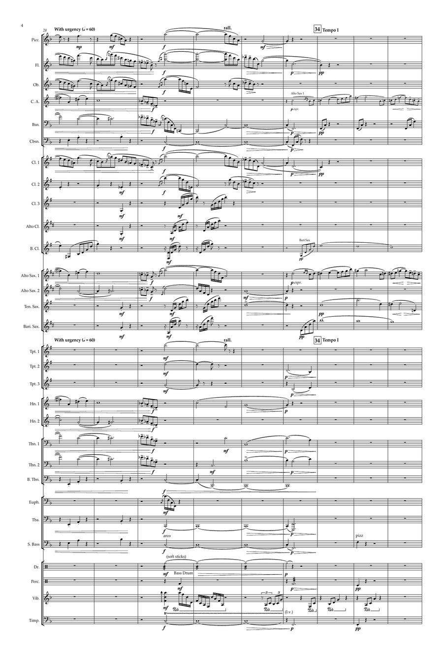 Adagietto (from Symphony No. 5) Concert Band scores gallery preview page 4