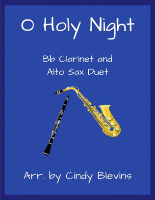 Book cover for O Holy Night, Bb Clarinet and Alto Sax Duet