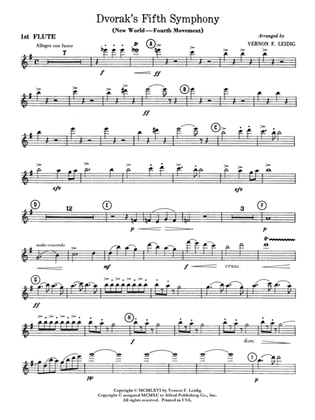 Dvorák's 5th Symphony ("New World," 4th Movement): Flute