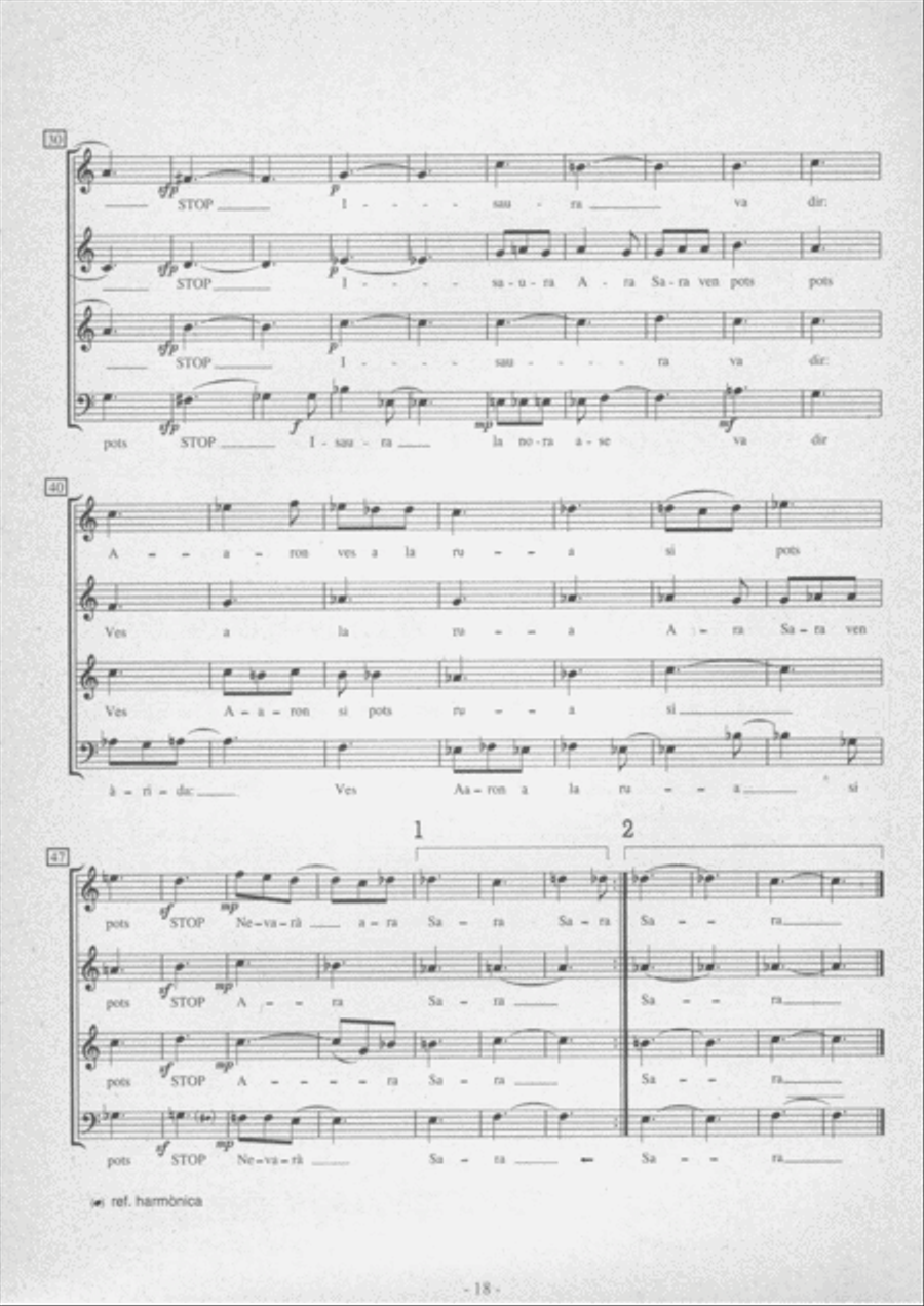 Tres palíndroms per a cor 4-Part scores gallery preview page 4