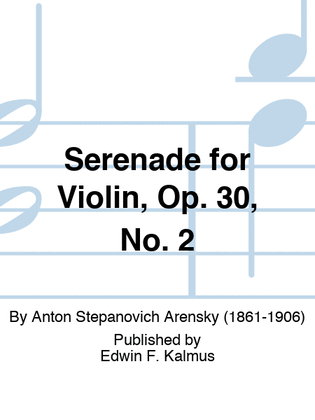 Book cover for Serenade for Violin, Op. 30, No. 2