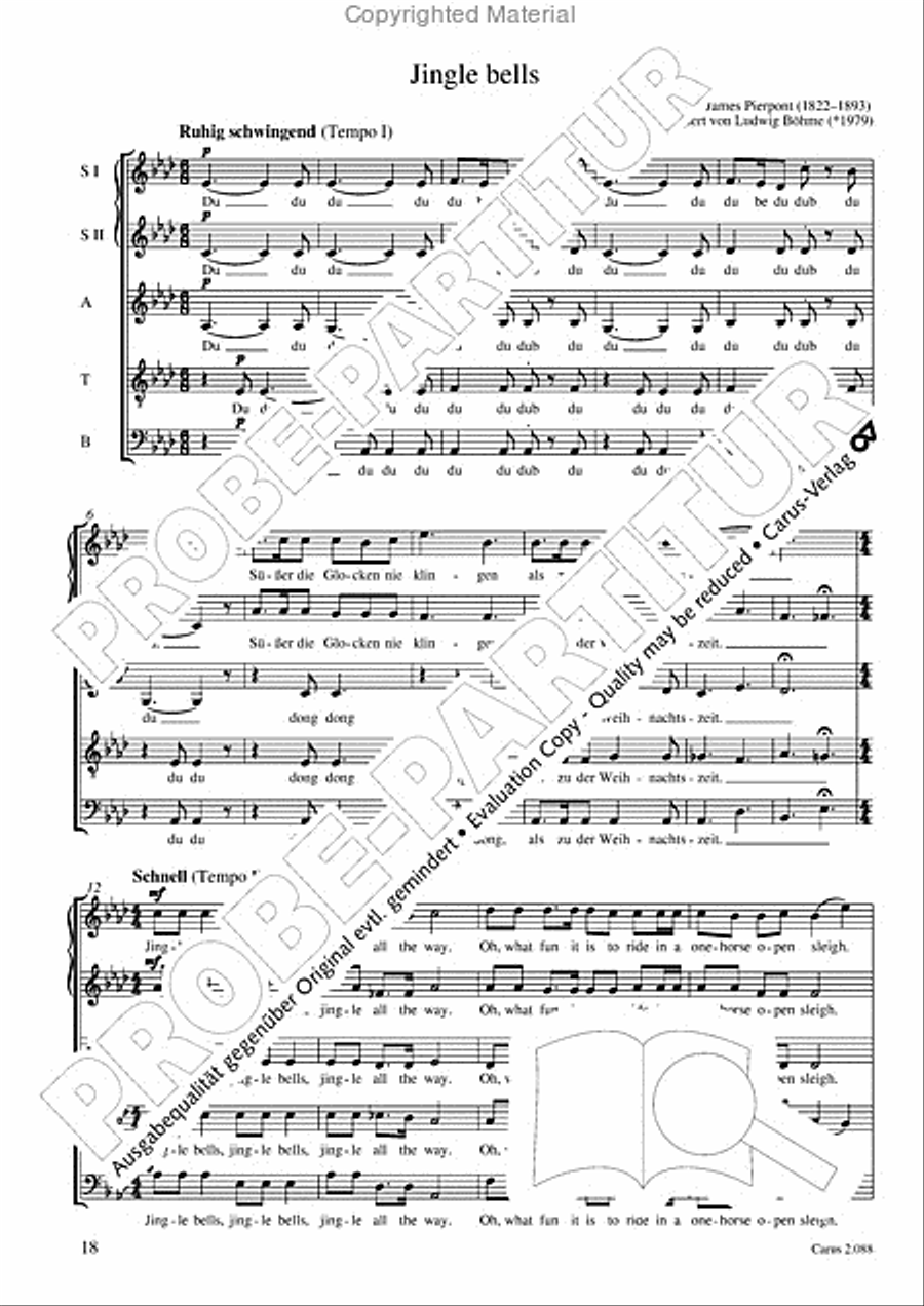 Calmus Christmas Carols Choir scores gallery preview page 19