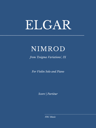 Book cover for Nimrod (for Violin Solo and Piano)