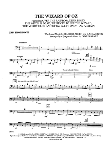 The Wizard of Oz (Medley): 3rd Trombone