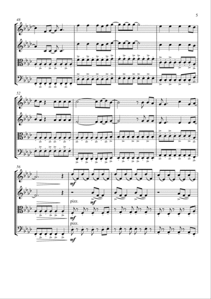 Viva La Vida Viva La Vida String Quartet scores gallery preview page 5
