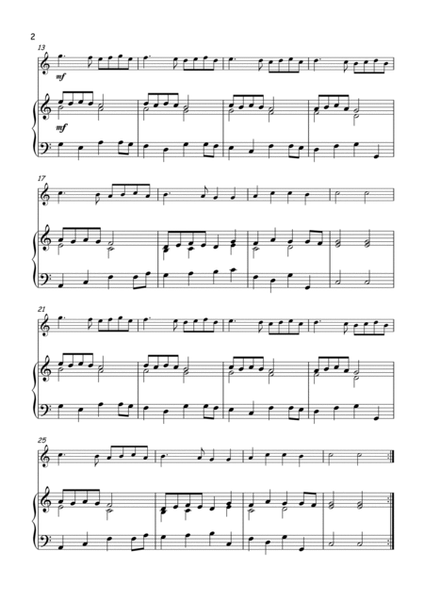 Ding Dong Merrily on High for Violin and Piano image number null