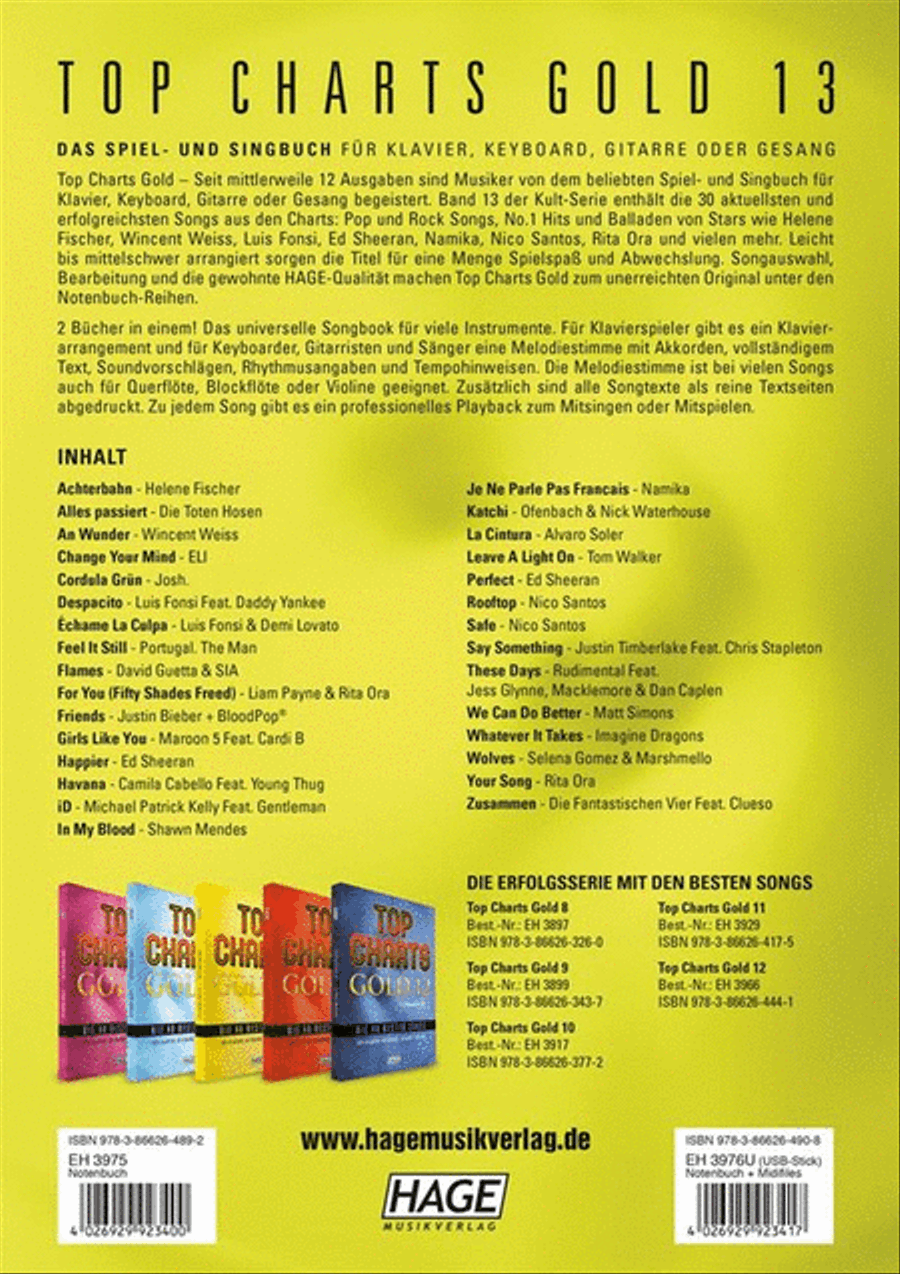 Top Charts Gold 13 Top Charts Gold 13 Piano, Vocal, Guitar scores gallery preview page 2