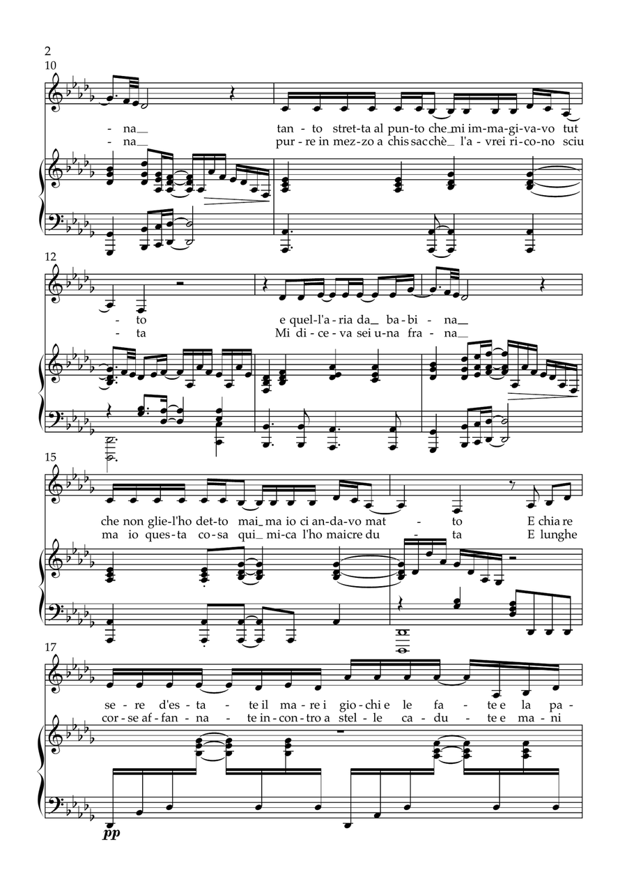 Questo Piccolo Grande Amore Piano, Vocal scores gallery preview page 2