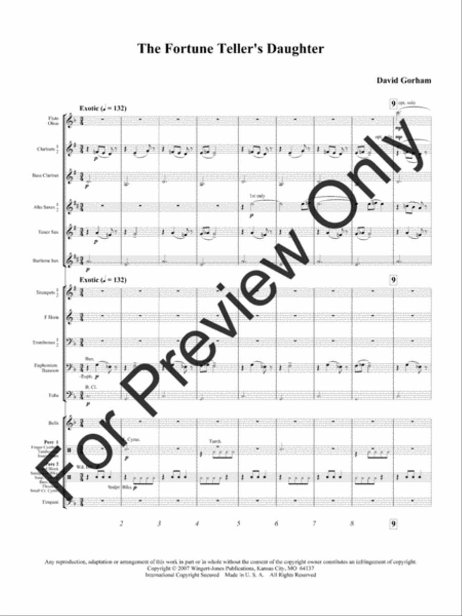 The Fortune Tellers Daughter Concert Band scores gallery preview page 5