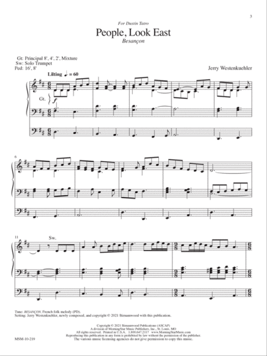 Four Advent Trumpet Tunes Organ Solo scores gallery preview page 2