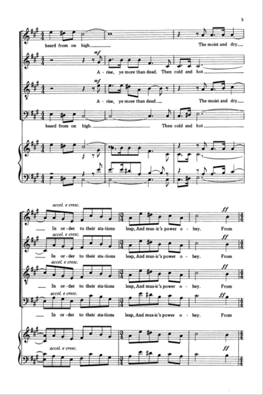 A Song for St. Cecilia's Day 4-Part scores gallery preview page 7