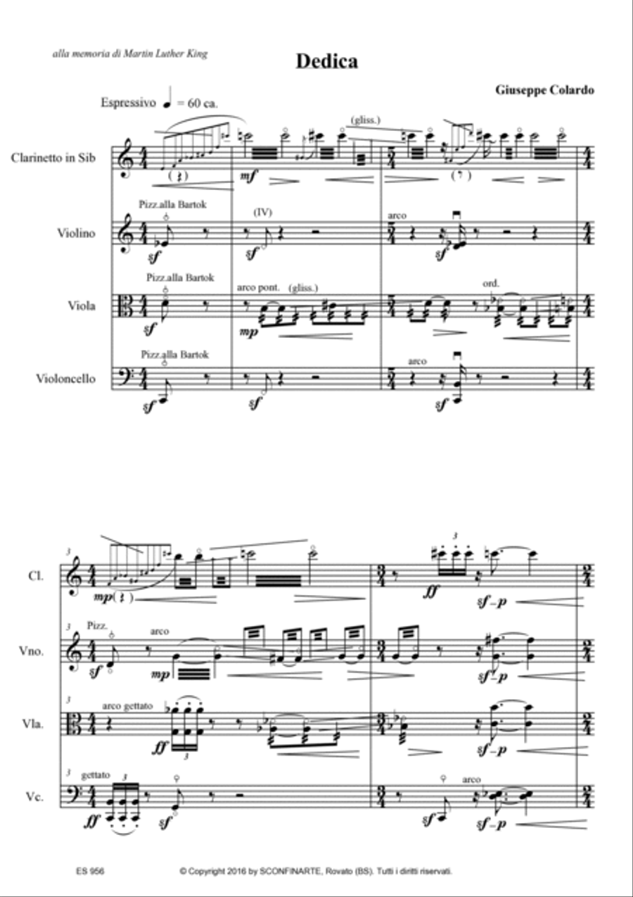 Giuseppe Colardo: DEDICA (ES 956) - Score Only String Trio scores gallery preview page 3