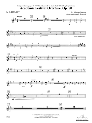 Academic Festival Overture, Op. 80: 1st B-flat Trumpet