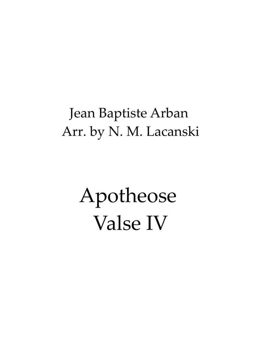 Apotheose Valse IV image number null