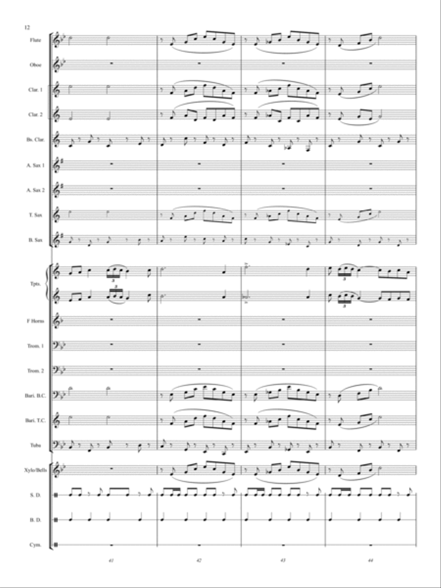 Pan American Concert Band scores gallery preview page 12