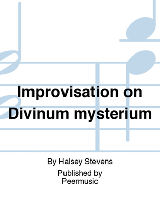 Book cover for Improvisation on Divinum mysterium