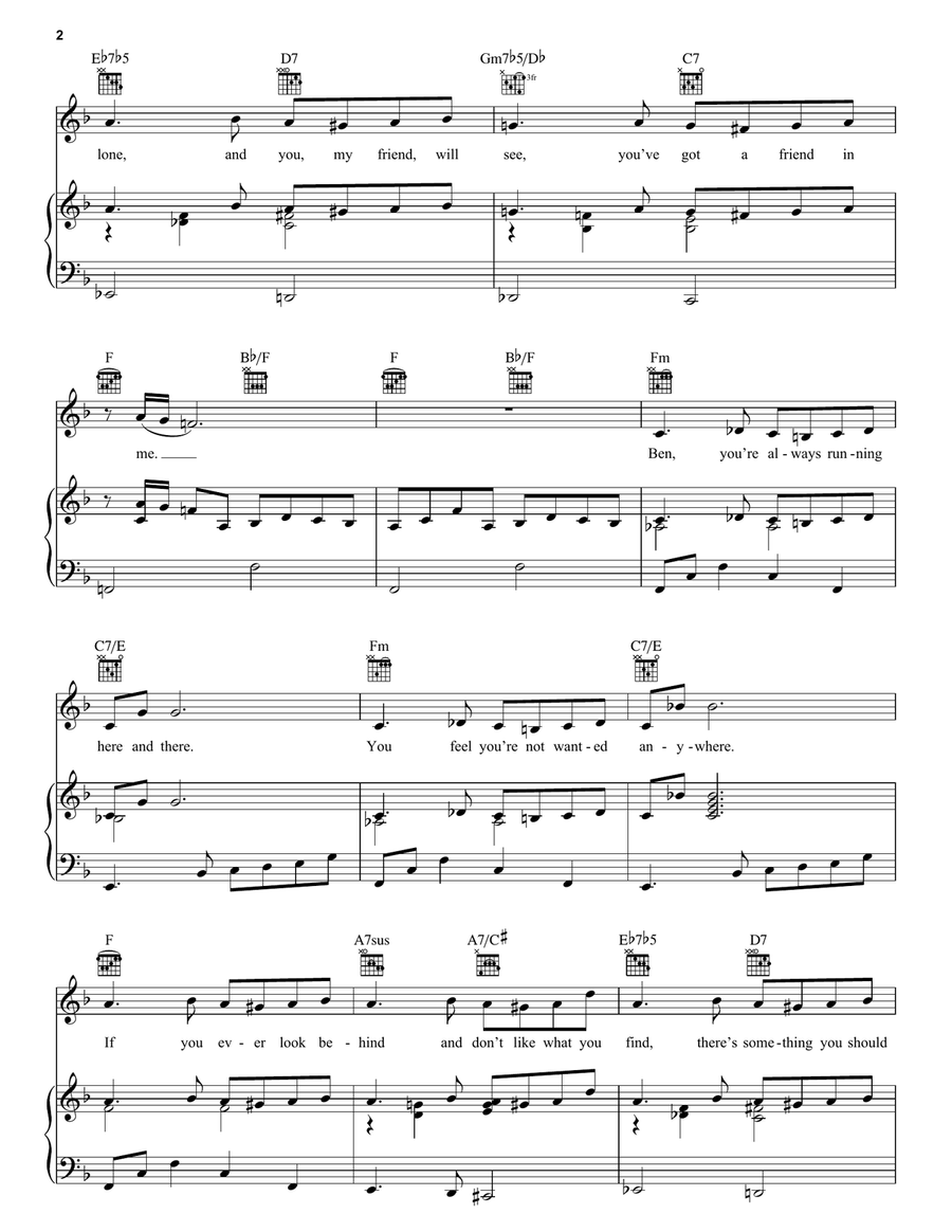Ben Ben Piano, Vocal, Guitar scores gallery preview page 2