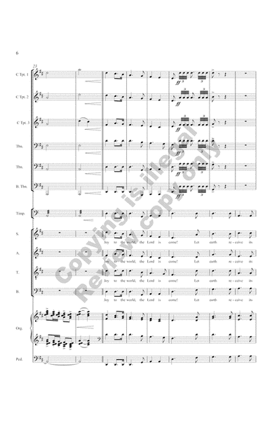 Joy to the World (Brass Sextet Score) image number null