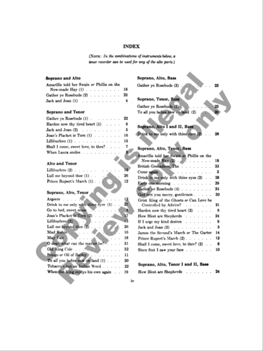 Jacobean & Restoration Musicke for Recorder