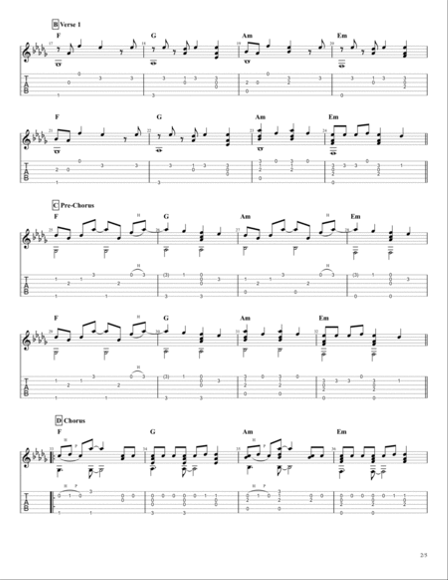 Stay Electric Guitar scores gallery preview page 2