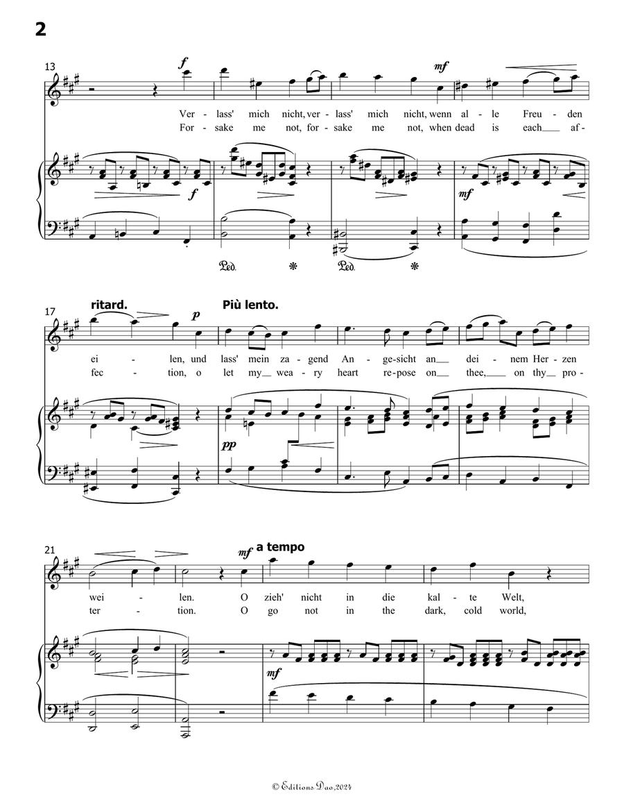 Verlass mich nicht, by Robert Franz, in f sharp minor Voice scores gallery preview page 4