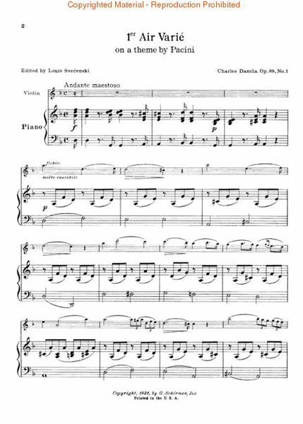 6 Airs Variés, Op. 89
