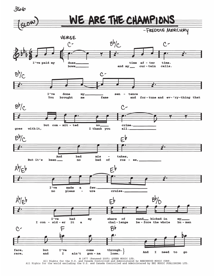 We Are The Champions Voice scores gallery preview page 1