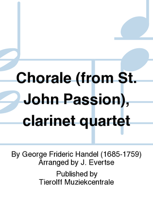Chorale (from St. John Passion), Clarinet Quartet