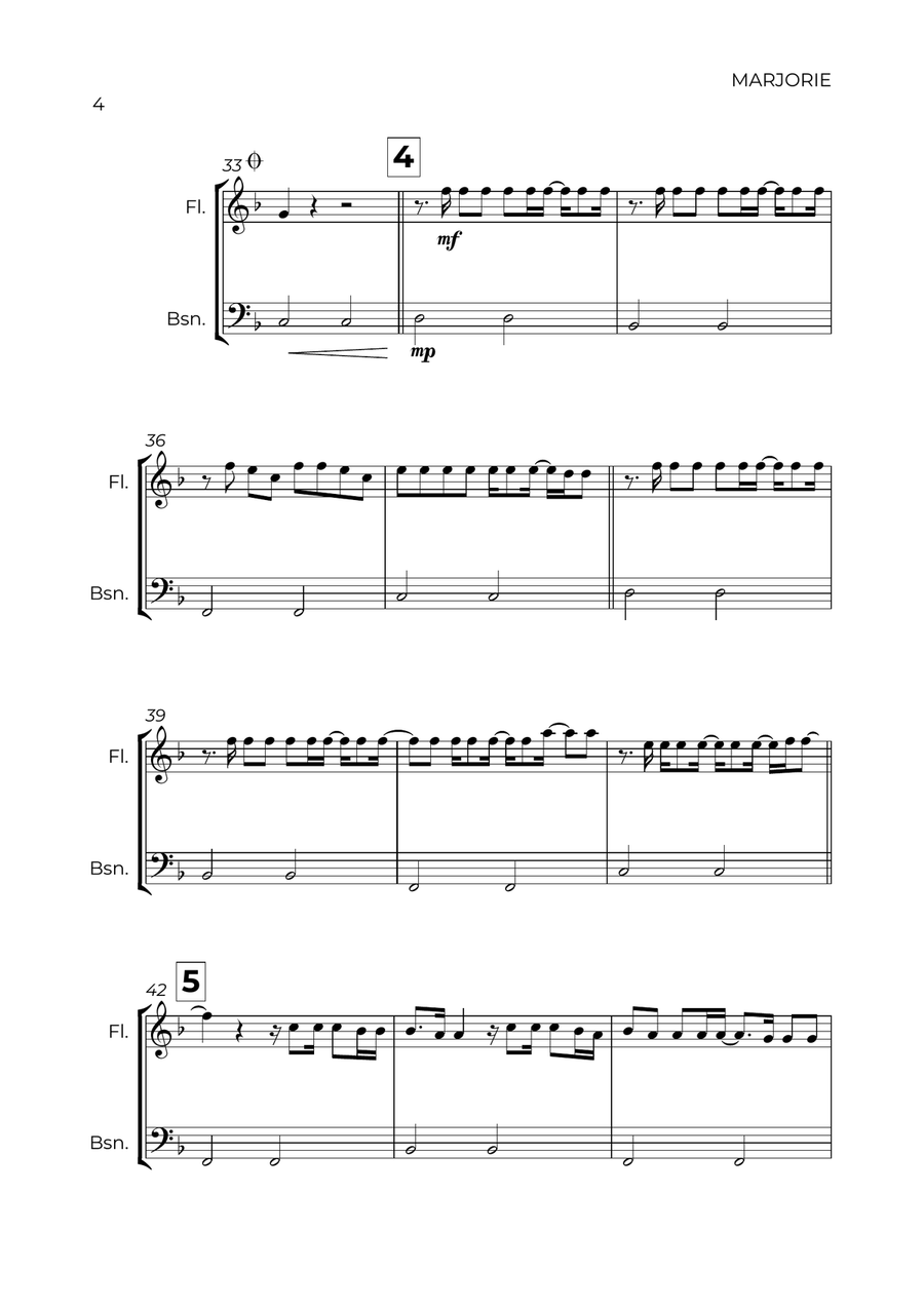 Marjorie Woodwind Duet scores gallery preview page 4
