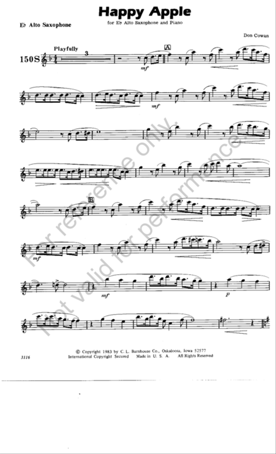 Happy Apple Alto Saxophone scores gallery preview page 2