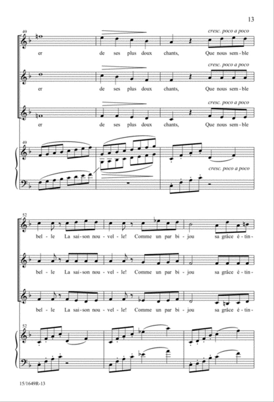 Salut au Chevalier Printemps SSA scores gallery preview page 13