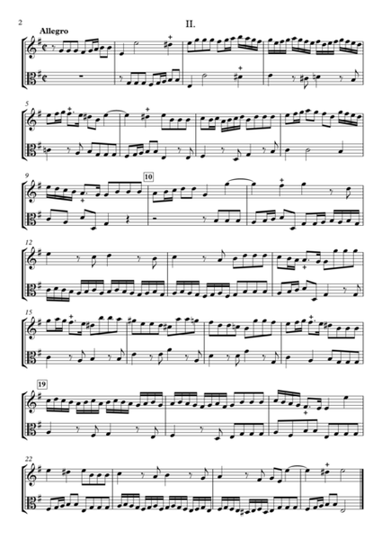 Sonatas for Violin and Continuo, Book 1 No.2 for Violin & Viola image number null