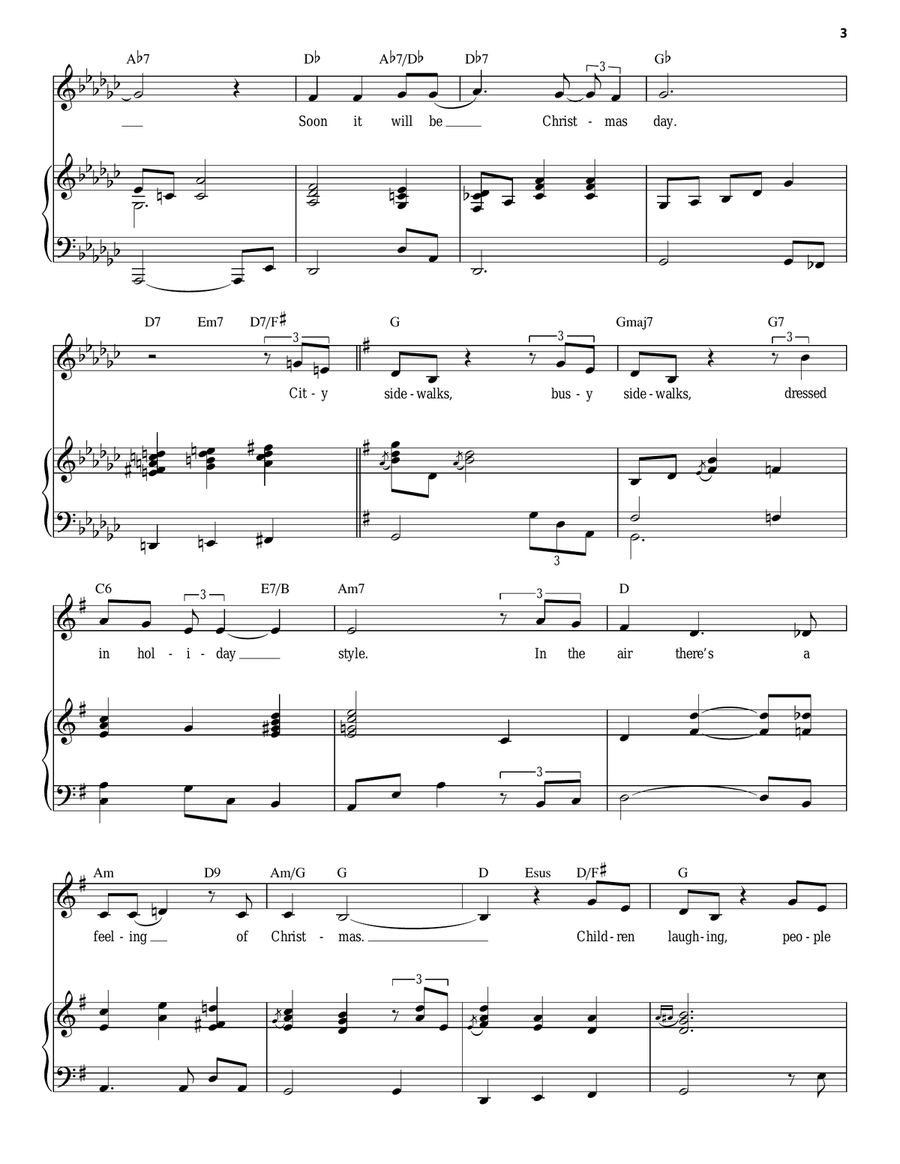 Silver Bells Silver Bells Piano, Vocal scores gallery preview page 3