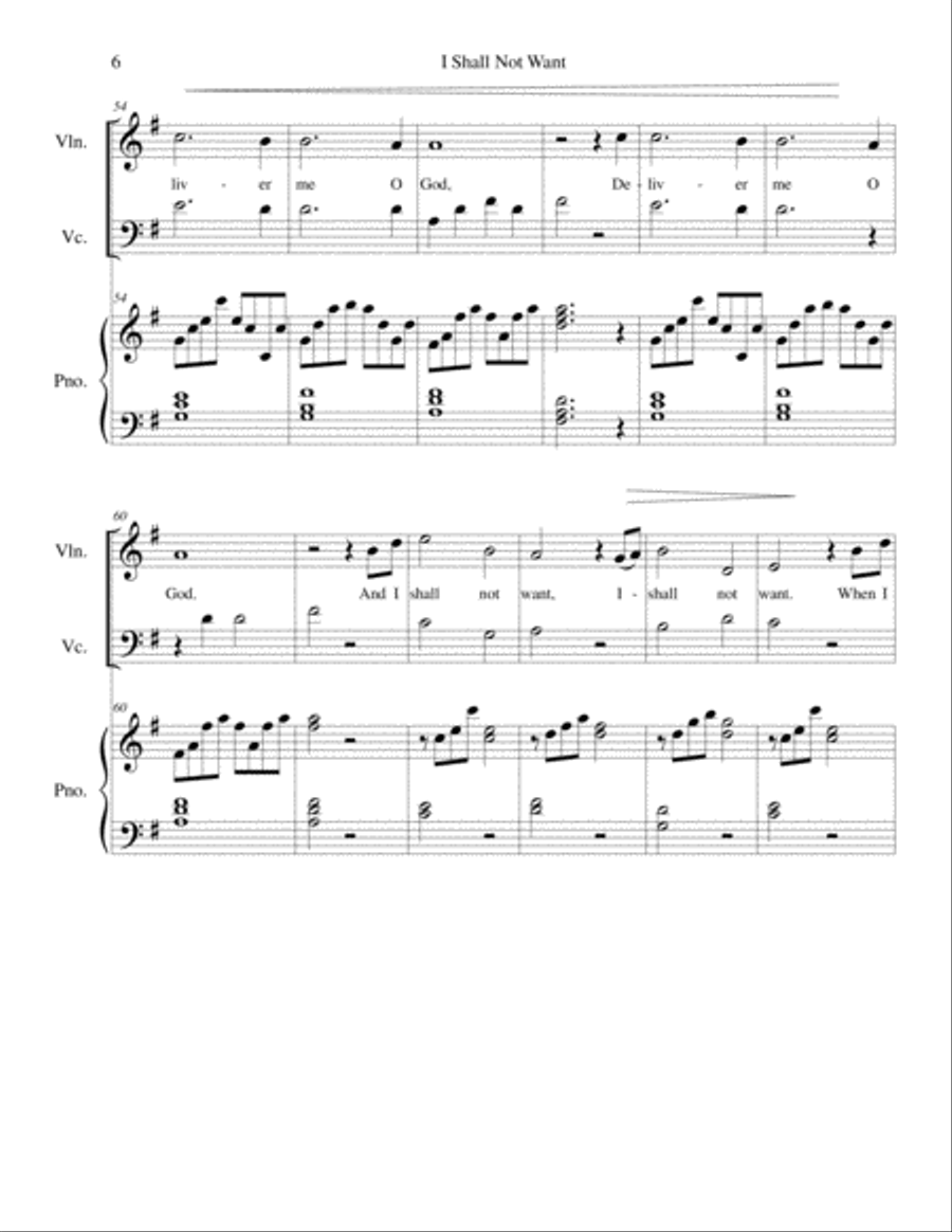 I Shall Not Want Piano Trio scores gallery preview page 6