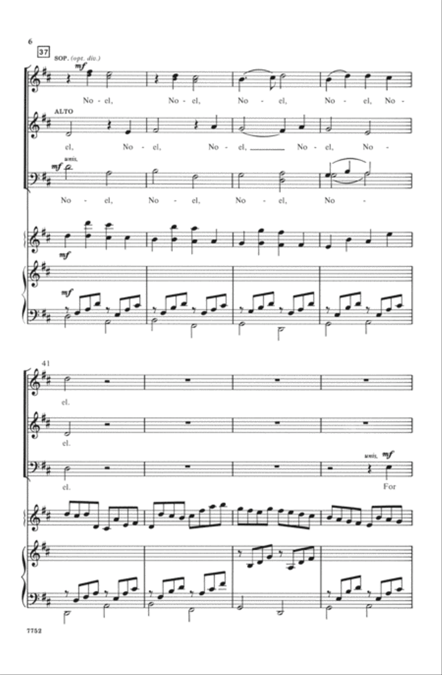 The First Noel / Pachelbel's Canon Choir scores gallery preview page 5