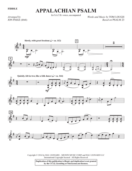 Appalachian Psalm - Fiddle