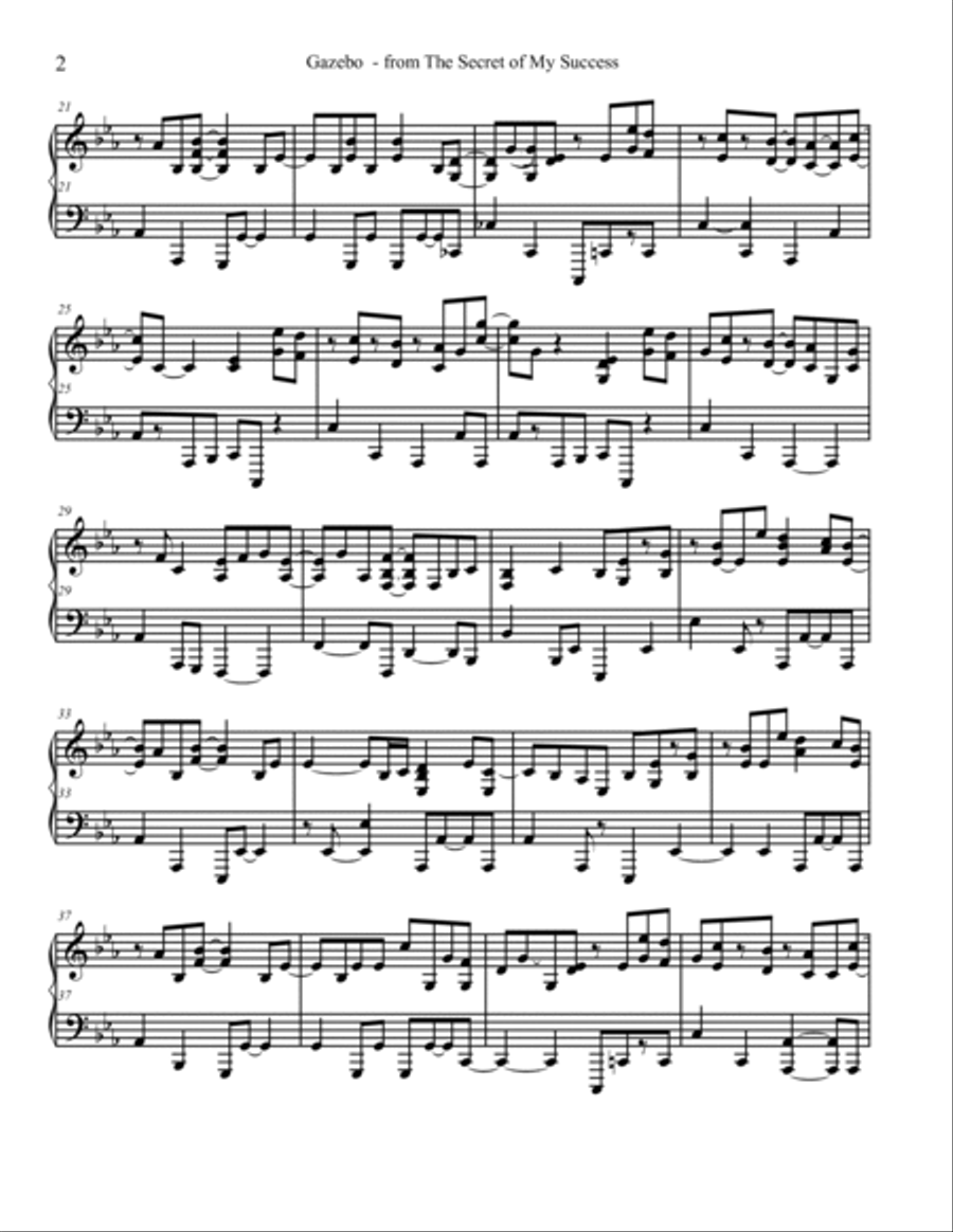 Gazebo Piano Solo scores gallery preview page 2