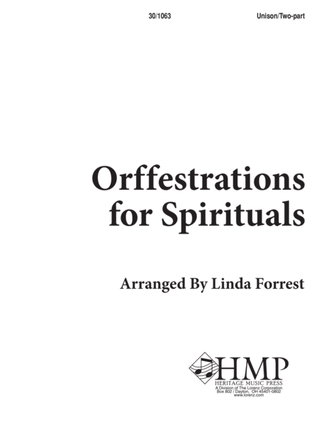 Orffestrations for Spirituals