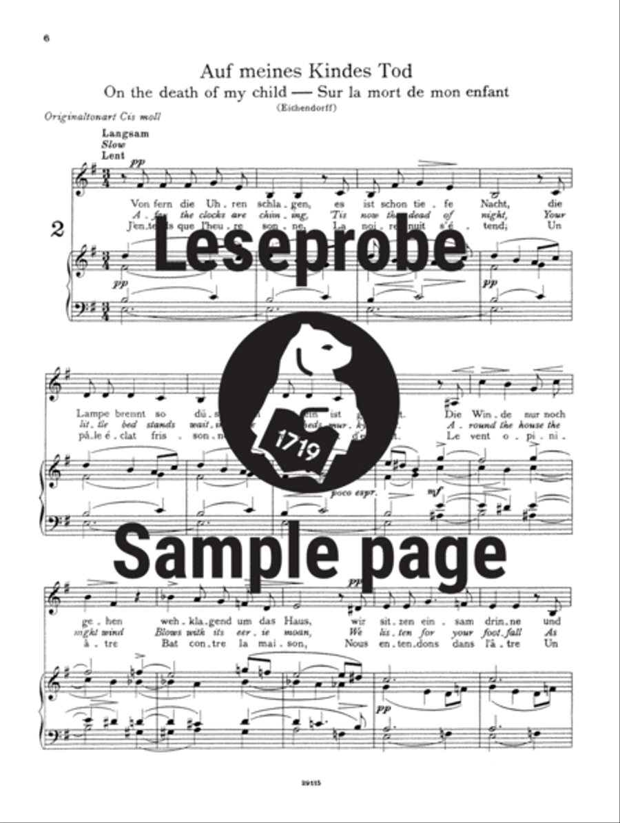 Selected Lieder and Songs Voice Solo scores gallery preview page 4