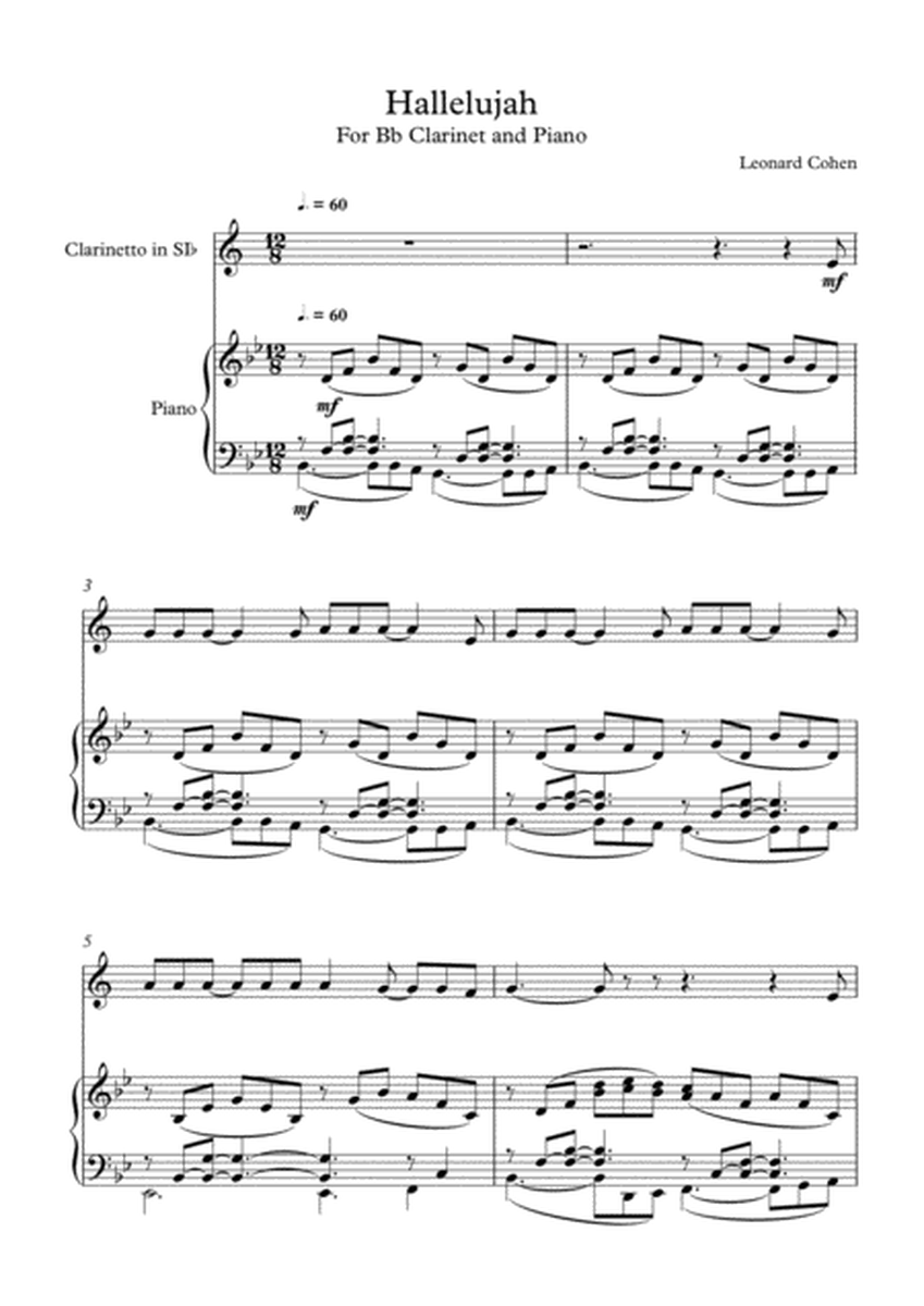 Hallelujah - Leonard Cohen - Clarinet in Bb, Piano