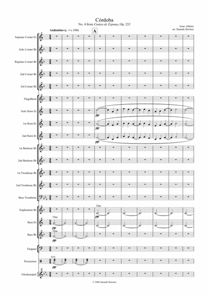 Cordoba - No. 4 from Cantos de Espana, Op. 232 image number null