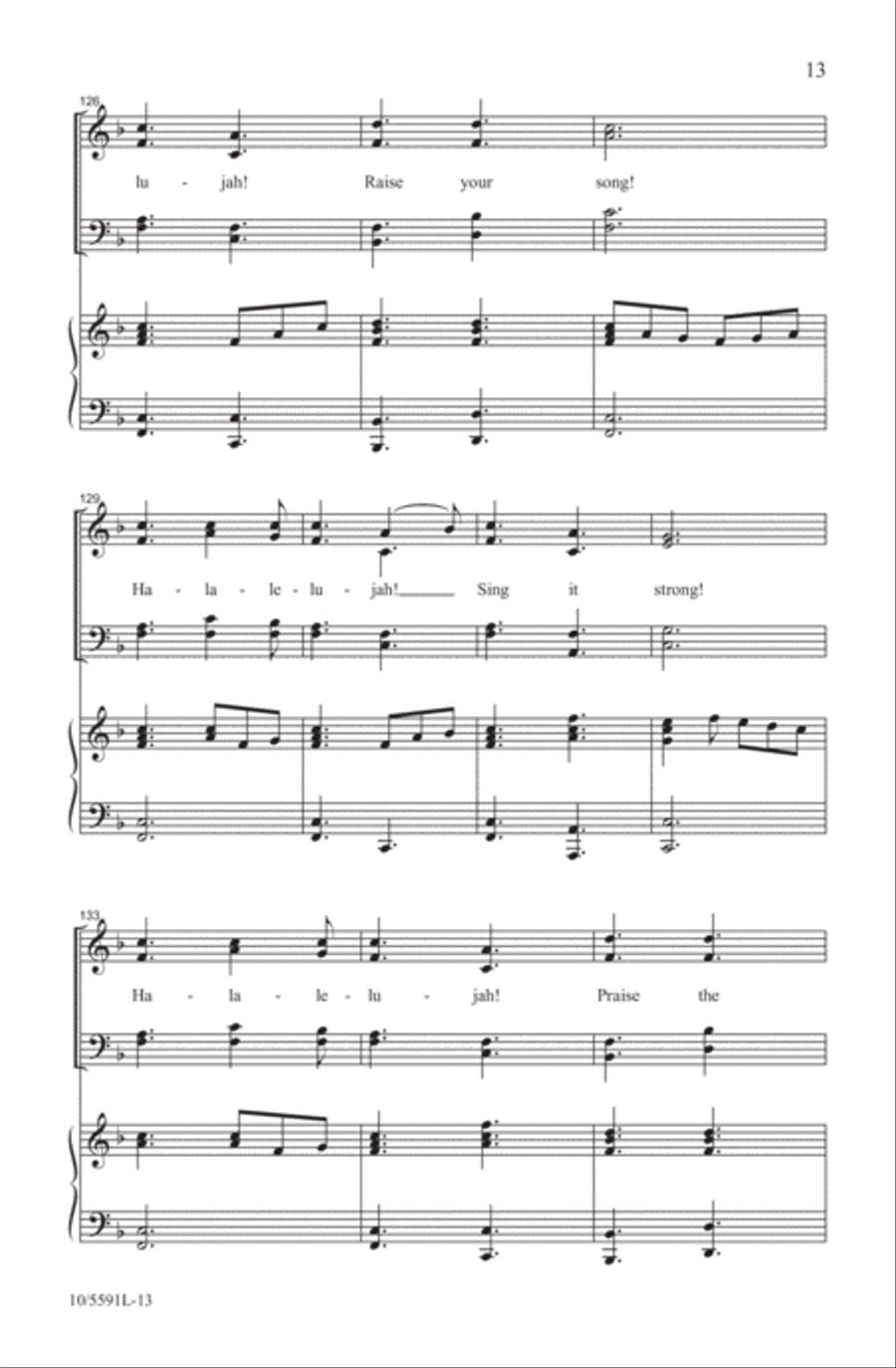 Ha-la-lelujah (Raise Your Song) 4-Part scores gallery preview page 13