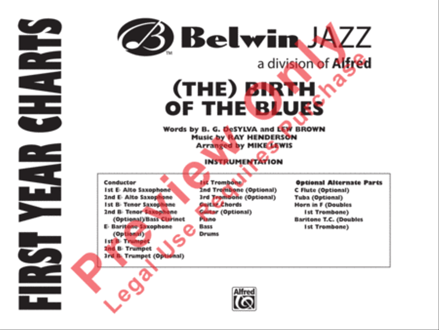 The Birth of the Blues Jazz Ensemble scores gallery preview page 2