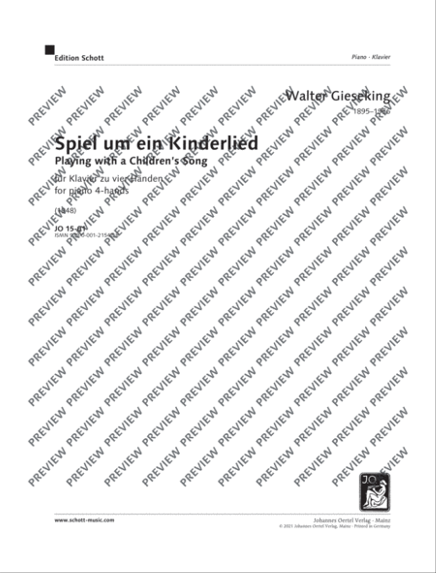 Playing with a children's song Piano Duet scores gallery preview page 2